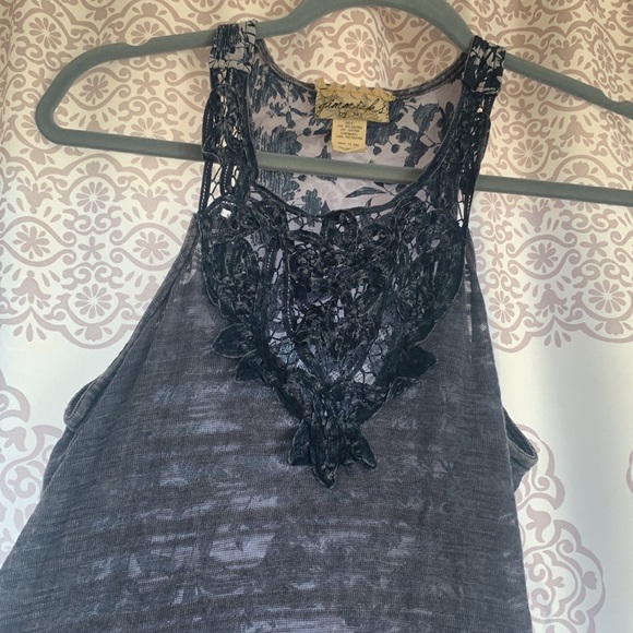 NWOT blue gimmicks tank top - Picture 2 of 5